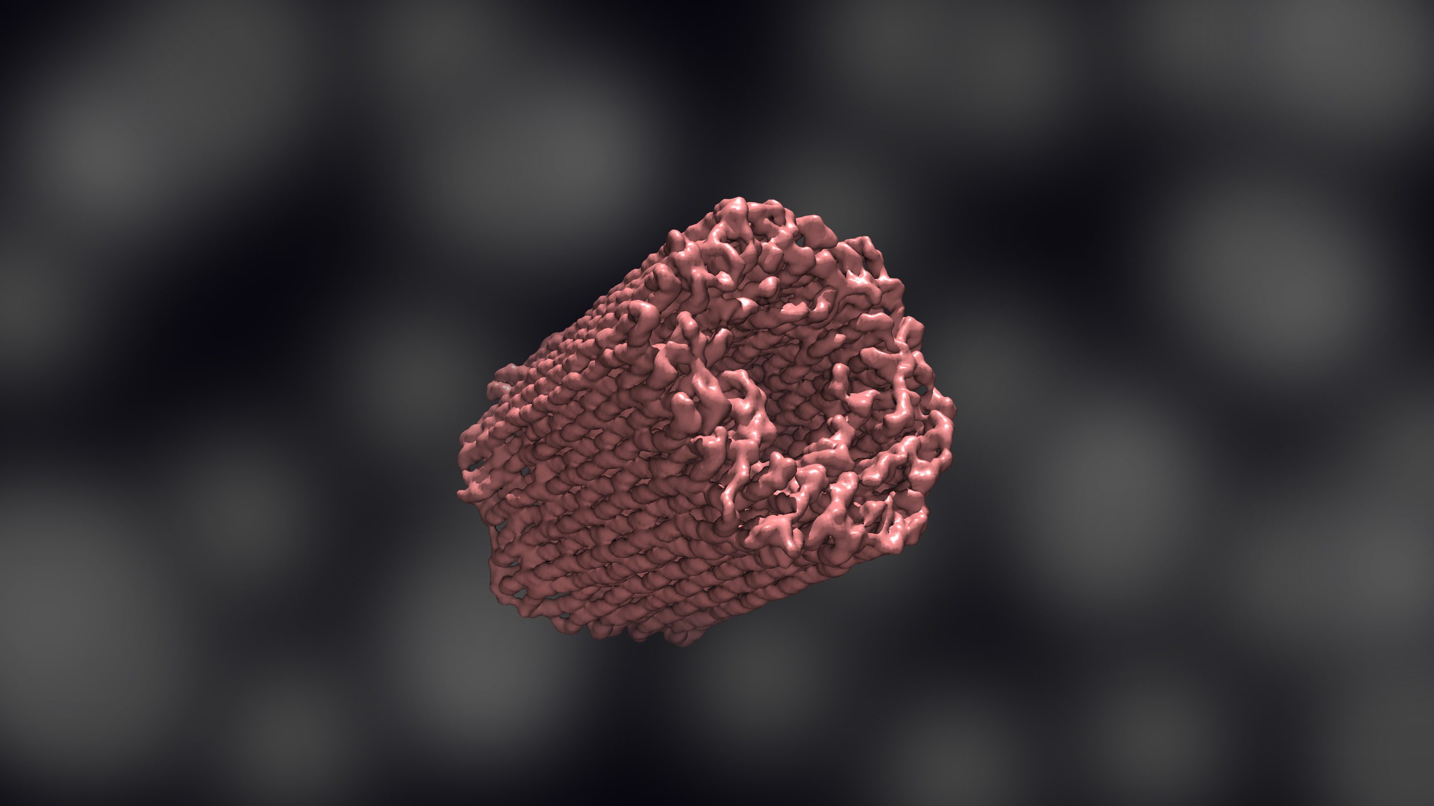 Rendered scaffolded DNA-origami nanotube structure